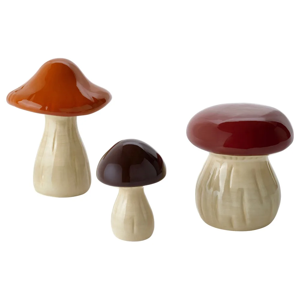 IKEA HÖSTAGILLE (ИКЕА ХЁСТАГИЛЛЕ) — Набор украшений, 3 шт., гриб
