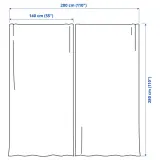 IKEA LENDA (ИКЕА ЛЕНДА) — Занавеска на завязках, 2 шт., светло-розовый/на ленте 140x280 см — фото 6