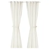 IKEA RITVA (ИКЕА РИТВА) — Занавеска, 2 шт., белый/с люверсами 145x300 см — фото 1