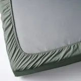 IKEA DVALA (ИКЕА ДВАЛА) — Простыня на резинке, серо-зелёный 160x200 см — фото 6