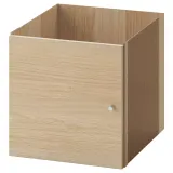 IKEA KALLAX (ИКЕА КАЛЛАКС) — Вставка с дверцей, имитация дуба, окрашенного в белый, 33х33 см — фото 1