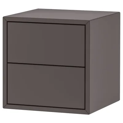 IKEA EKET (ИКЕА ЕКЕТ) — Шкаф/2 ящика, тёмно-серый 35x35x35 см