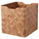 IKEA BULLIG (ИКЕА БУЛЛИГ) — Контейнер, бамбук/коричневый 32x35x33 см — фото 1