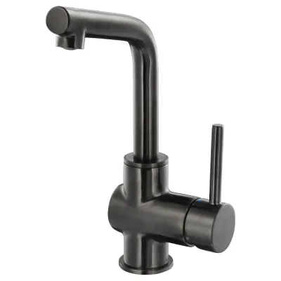 IKEA LUNDSKÄR (ИКЕА ЛУНДСКЭР) — Смеситель для раковины, чёрный