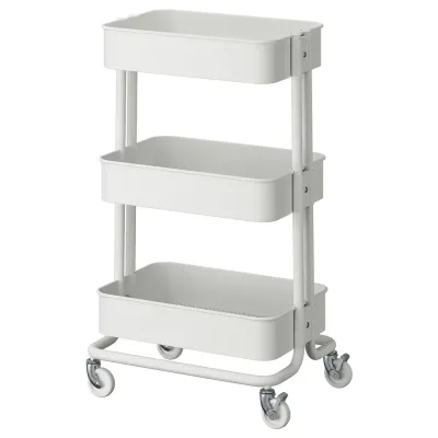 IKEA RÅSKOG (ИКЕА РОСКОГ) — Тележка, белый 35х45х77 см