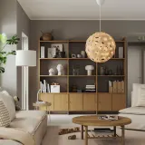 IKEA ÖDLEBLAD (ИКЕА ЁДЛЕБЛАД) — Плафон для подвесного светильника, берёзовый шпон 48 см — фото 2