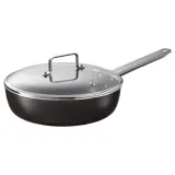 IKEA GULDÖRING (ИКЕА ГУЛДЁРИНГ) — Сотейник с крышкой, антипригарное покрытие стекло/чёрно-серый 24 см — фото 1
