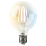 IKEA KAJPLATS (ИКЕА КАЙПЛАТС) — Умная светодиодная лампа E27 806 люмен, белый спектр/прозрачная/шар 95 мм — фото 1