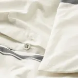IKEA JÄTTEFRÄKEN (ИКЕА ЙЭТТЕФРЭКЕН) — Пододеяльник и наволочка, белый/тёмно-серый 150x200/50x60 см — фото 5