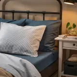 IKEA DVALA (ИКЕА ДВАЛА) — Простыня натяжная, синий 80х200 см — фото 3