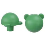 IKEA GREJSIMOJS (ИКЕА ГРЕЙСИМОЙС) — Ручка-кнопка, зелёный/медведь 38 мм — фото 1