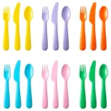 IKEA KALAS (ИКЕА КАЛАС) — Набор столовых приборов, 18 шт., разные цвета/сезонное издание — фото 1