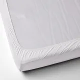 IKEA BÄRGLIM (ИКЕА БЭРГЛИМ) — Простыня на резинке, белая 140x200 см — фото 3