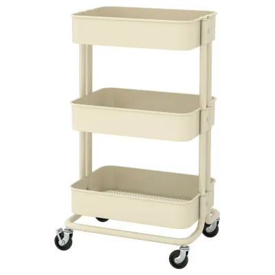 IKEA RÅSKOG (ИКЕА РОСКОГ) — Тележка, бежевый 35х45х77 см