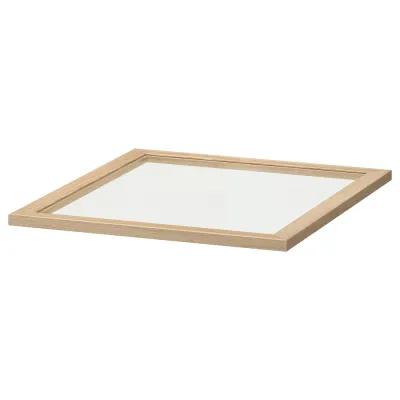 IKEA KOMPLEMENT (ИКЕА КОМПЛИМЕНТ) — Стеклянная полка, под дуб, беленый белым 50x58 см