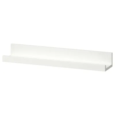 IKEA MOSSLANDA (ИКЕА МОССЛАНДА) — Полка для фоторамок, белая 55 см