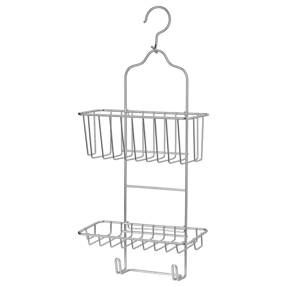 IKEA KROKFJORDEN (ИКЕА КРОКФЙОРДЕН) — Вешалка для душа, 2 яруса, оцинкованная 24x53 см