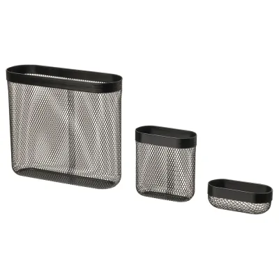 IKEA SKÅDIS (ИКЕА СКОДИС) — Корзина для хранения, 3 шт., чёрный