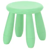 IKEA MAMMUT (ИКЕА МАММУТ) — Табурет детский, для дома и улицы, светло-зелёный — фото 1
