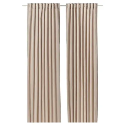 IKEA SANELA (ИКЕА САНЕЛА) — Штора, 2 шт., светло-бежевая/на ленте 140x250 см