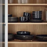 IKEA GLADELIG (ИКЕА ГЛАДЕЛИГ) — Тарелка глубокая, тёмно-серая 21 см — фото 6
