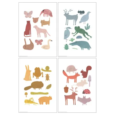 IKEA BILD (ИКЕА БИЛД) — Плакат, лесная фауна 21x30 см