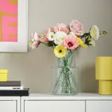 IKEA GULDSPETT (ИКЕА ГУЛДСПЕТТ) — Искусственный цветок, бумага/пион белый/светло-розовый 50 см — фото 3
