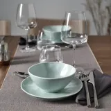 IKEA FORELLTETRA (ИКЕА ФОРЕЛЛТЕТРА) — Тарелка десертная, бирюзовый/серый 19 см — фото 4