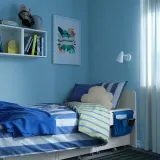 IKEA BARNDRÖM (ИКЕА БАРНДРЁМ) — Пододеяльник и наволочка, синий зелёный/полоска 150x200/50x60 см — фото 4