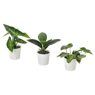 IKEA FEJKA (ИКЕА ФЕЙКА) — Искусственное растение в горшке, 3 шт., для дома и улицы/листья