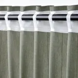 IKEA LENDA (ИКЕА ЛЕНДА) — Штора с подхватом, 2 шт., светлый серо-зелёный/на ленте 140х260 см — фото 4