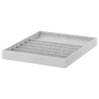 IKEA KOMPLEMENT (ИКЕА КОМПЛИМЕНТ) — Вкладыш с перегородками, светло-серый 40х53х5 см