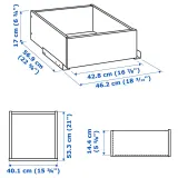 IKEA KOMPLEMENT (ИКЕА КОМПЛИМЕНТ) — Ящик со стеклянным фасадом, серо-бежевый 50х58 см — фото 3