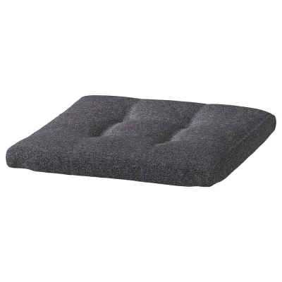 IKEA POÄNG (ИКЕА ПОЭНГ) — Подушка для пуфа-подставки, Гуннаред тёмно-серый 55x50 см