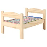 IKEA DUKTIG (ИКЕА ДУКТИГ) — Кроватка для кукол, сосна/разноцветная — фото 1