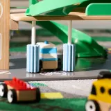 IKEA LILLABO (ИКЕА ЛИЛЛАБО) — Набор из 4 машинок, спортивная машина/школьный автобус/мусоровоз/полицейская машина/разноцветный — фото 5