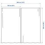 IKEA LENDA (ИКЕА ЛЕНДА) — Штора с подхватом, 2 шт., светло-розовый/на люверсах 140х250 см — фото 6