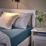 IKEA VÅRVIAL (ИКЕА ВОРВИАЛ) — Простыня на резинке, синий 80x200 см — фото 3