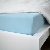 IKEA VÅRVIAL (ИКЕА ВОРВИАЛ) — Простыня на резинке, светло-голубая 180x200 см — фото 4