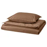 IKEA ÄNGSLILJA (ИКЕА ЭНГСЛИЛЙА) — Пододеяльник и наволочка, светло-коричневый 150x200/50x60 см — фото 1