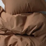 IKEA ÄNGSLILJA (ИКЕА ЭНГСЛИЛЙА) — Пододеяльник и наволочка, светло-коричневый 150x200/50x60 см — фото 2