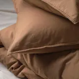 IKEA ÄNGSLILJA (ИКЕА ЭНГСЛИЛЙА) — Пододеяльник и наволочка, светло-коричневый 150x200/50x60 см — фото 4