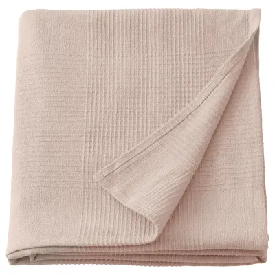 IKEA INDIRA (ИКЕА ИНДИРА) — Покрывало, светло-розовое 230x250 см
