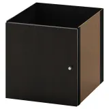 IKEA KALLAX (ИКЕА КАЛЛАКС) — Вставка с дверцей, черно-коричневая 33х33 см — фото 1