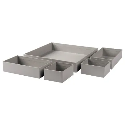 IKEA GRÅSIDAN (ИКЕА ГРОСИДАН) — Коробка, 5 шт., серая