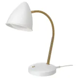 IKEA ISNÅLEN (ИКЕА ИСНОЛЕН) — Настольная лампа LED, белый/цвет латуни — фото 1