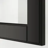 IKEA BODBYN (ИКЕА БОДБИН) — Дверь стеклянная, чёрный 40x40 см — фото 2