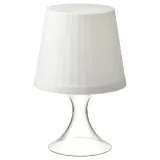 IKEA LAMPAN (ИКЕА ЛАМПАН) — Переносная светодиодная лампа, на батарейках, с регулировкой цвета, для улицы, белая 24 см — фото 1