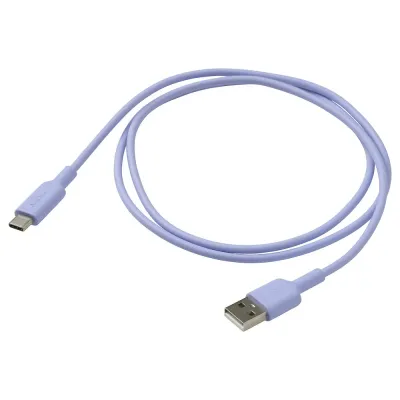 IKEA SITTBRUNN (ИКЕА СИТТБРУНН) — Кабель USB-A/USB-C, сиреневый 1.0 м