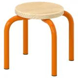 IKEA GREJSIMOJS (ИКЕА ГРЕЙСИМОЙС) — Табурет детский, дерево/оранжевый — фото 1
